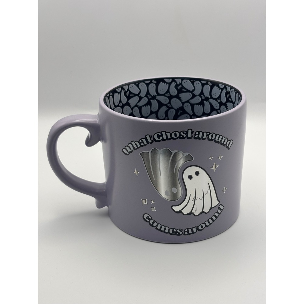 Ghost Halloween‎ Coffee Mug Purple What Ghost Around Comes Around Novelty Spooky